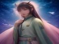 科幻电影场景截图，飞船穿越星云，画面蓝紫色调震撼，适合在高清看片网站观看